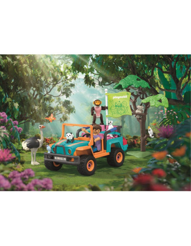 PM71854,Playmobil - Jucarie de rol Plimbarea animalelor cu vehiculul de teren