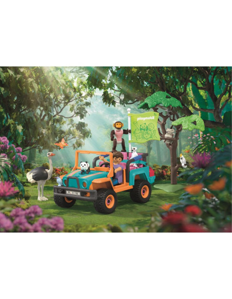 PM71854,Playmobil - Jucarie de rol Plimbarea animalelor cu vehiculul de teren