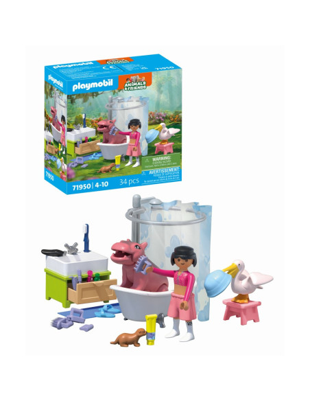 PM71950,Playmobil - Jucarie de rol Distractia animalelor la baie