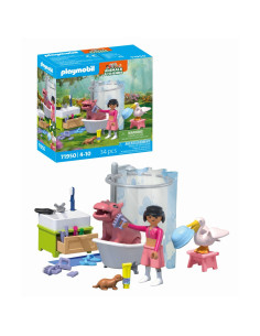 PM71950,Playmobil - Jucarie de rol Distractia animalelor la baie 2