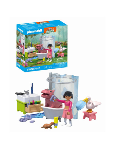PM71950,Playmobil - Jucarie de rol Distractia animalelor la baie