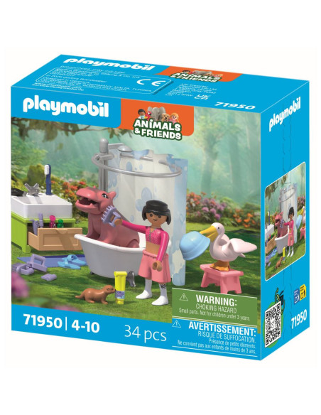 PM71950,Playmobil - Jucarie de rol Distractia animalelor la baie
