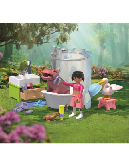 PM71950,Playmobil - Jucarie de rol Distractia animalelor la baie