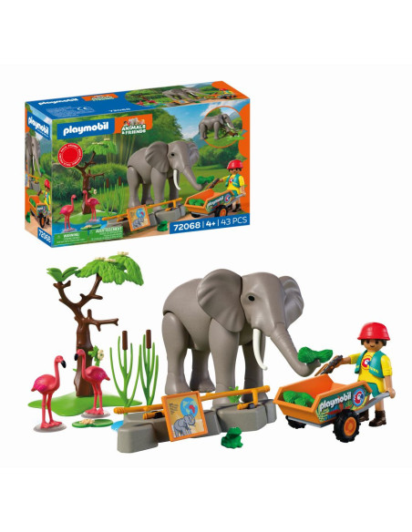 PM72068,Playmobil - Promo Pack Ingrijitor zoo cu elefant