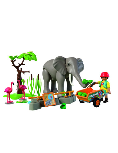 PM72068,Playmobil - Promo Pack Ingrijitor zoo cu elefant