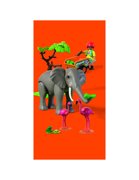 PM72068,Playmobil - Promo Pack Ingrijitor zoo cu elefant
