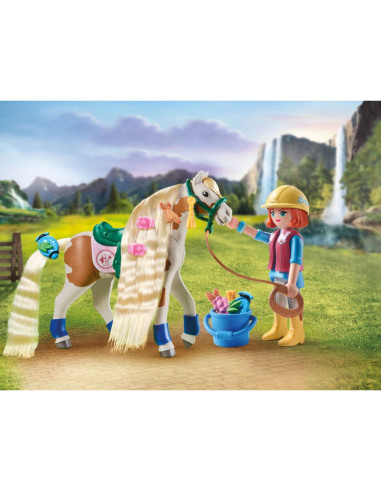 PM71639,Playmobil - Ellie si cal cu par