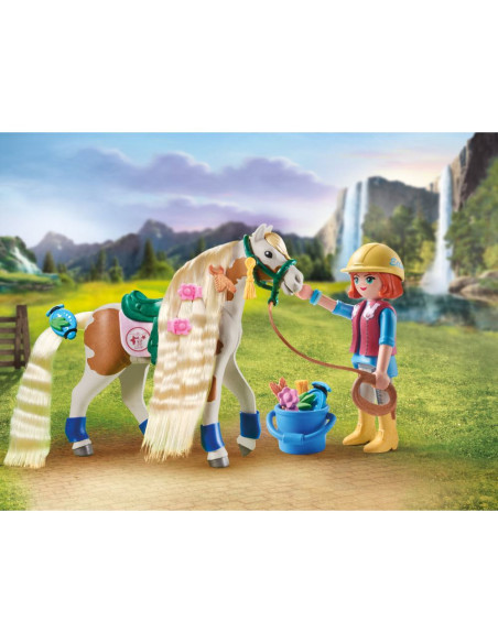 PM71639,Playmobil - Ellie si cal cu par