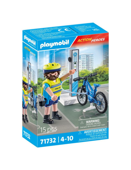 PM71732,Playmobil - Politist cu bicicleta