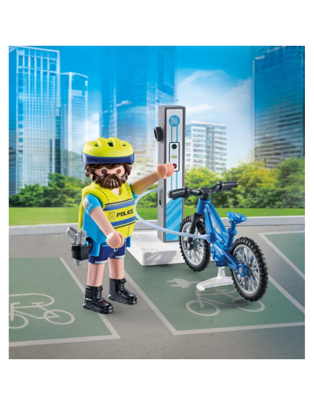 PM71732,Playmobil - Politist cu bicicleta