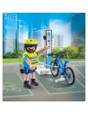 PM71732,Playmobil - Politist cu bicicleta