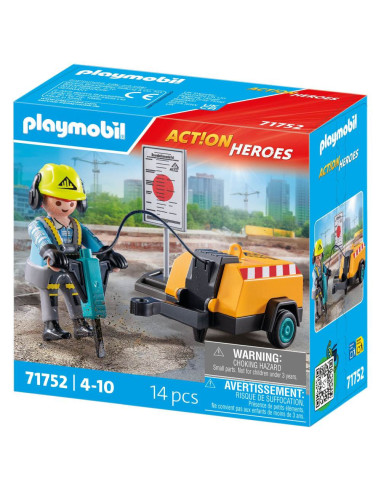 PM71752,Playmobil - Muncitor cu ciocan demolator Playmobil