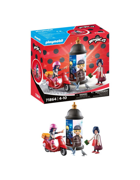 PM71864,Playmobil - Miraculous Plimbare cu scuterul prin Paris