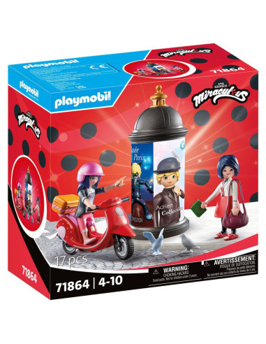 PM71864,Playmobil - Miraculous Plimbare cu scuterul prin Paris
