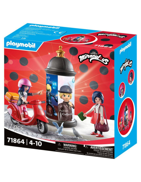 PM71864,Playmobil - Miraculous Plimbare cu scuterul prin Paris