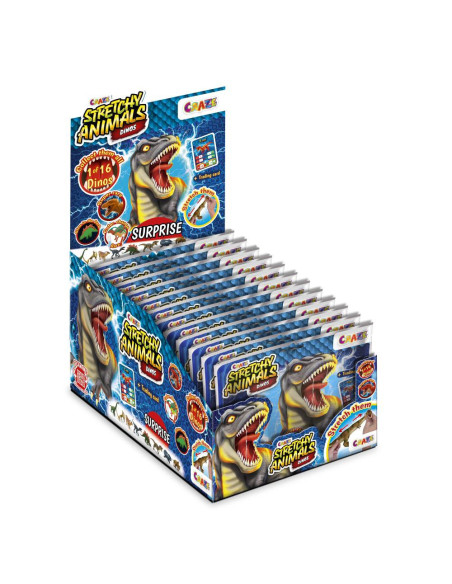 CRZ43851,Craze - Figurina elastica Dinozaur cu umplutura speciala si piele elastica