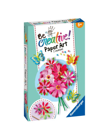 RVSAC23678,Ravensburger - Be Creative Set mini de creatie flori si fluturi din hartie