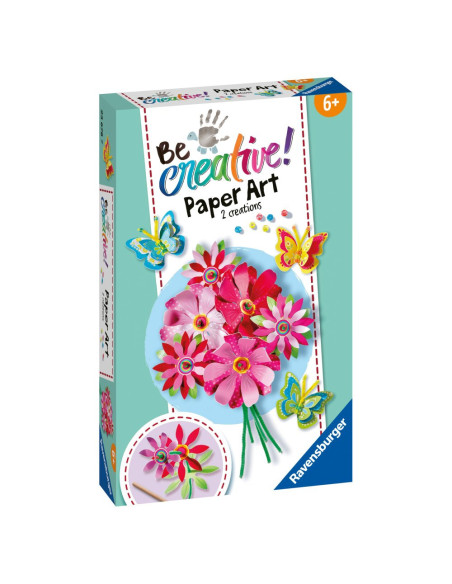 RVSAC23678,Ravensburger - Be Creative Set mini de creatie flori si fluturi din hartie