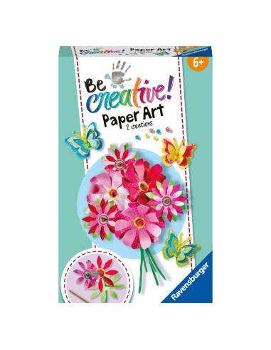 RVSAC23678,Ravensburger - Be Creative Set mini de creatie flori si fluturi din hartie