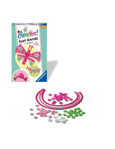 RVSAC18249,Ravensburger - Be Creative Set mini de creatie din perle fluture si larva