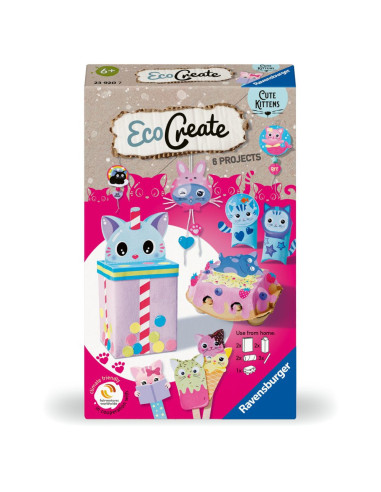 RVSAC23920,Ravensburger - Eco Create Set de creatie pisicute ce include 6 proiecte