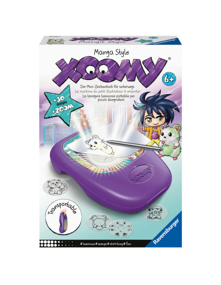 RVSAC23533,Ravensburger - Set de desenat Xoomy aparat portabil cu lampa si 30 de sabloane stil Manga