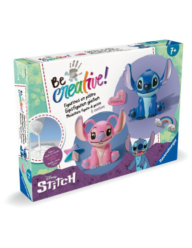 RVSAC23877,Ravensburger - Be Creative Set maxi de creatie figurine Stitch din ipsos include 8 creatii