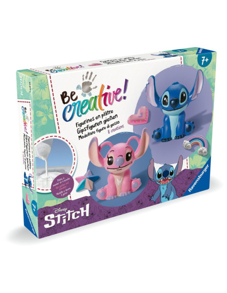 RVSAC23877,Ravensburger - Be Creative Set maxi de creatie figurine Stitch din ipsos include 8 creatii