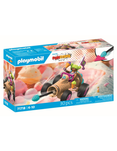 PM71718,Playmobil - Jucarie de rol Cursa cu cornetul de inghetata