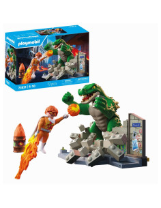 PM71831,Playmobil - Jucarie de rol Lupta eroului cu soparla uriasa