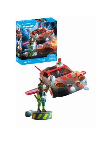 PM71832,Playmobil - Jucarie de rol Lupta eroului cu vehicul