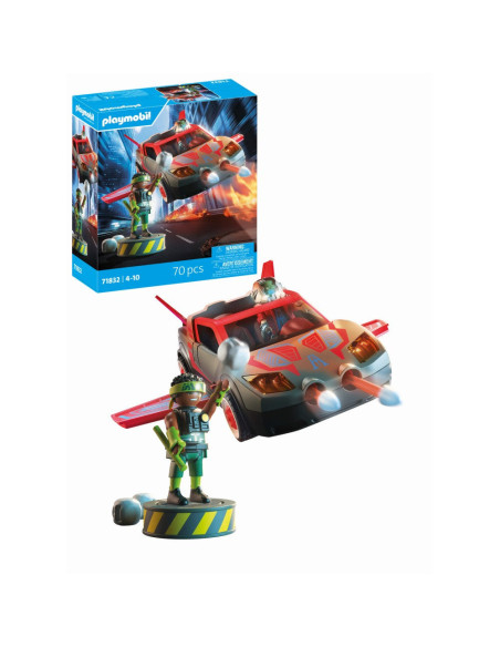PM71832,Playmobil - Jucarie de rol Lupta eroului cu vehicul