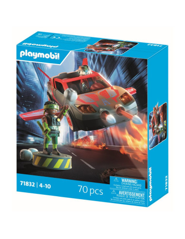 PM71832,Playmobil - Jucarie de rol Lupta eroului cu vehicul
