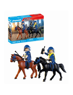 PM71877,Playmobil - Jucarie de rol Echipaj de politie calare