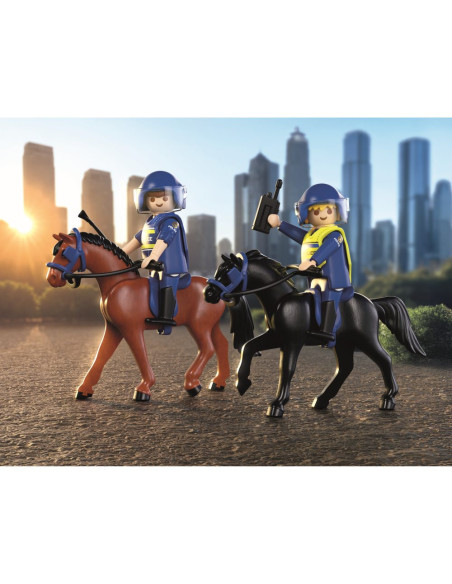 PM71877,Playmobil - Jucarie de rol Echipaj de politie calare