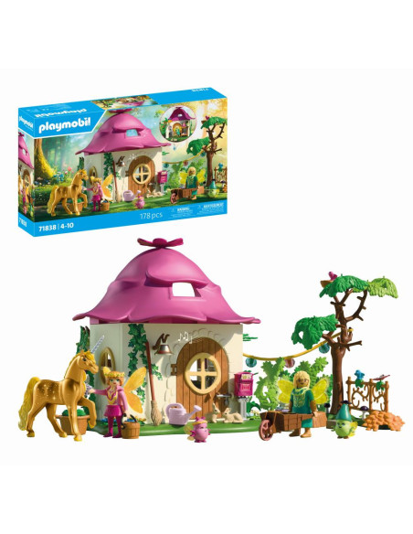 PM71838,Playmobil - Jucarie de rol Casuta zanelor cu unicorn auriu