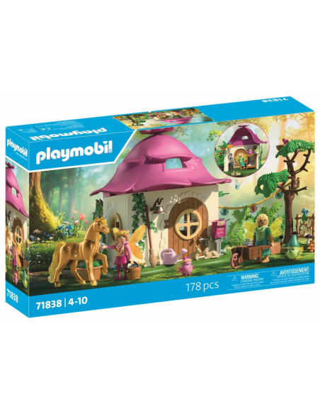 PM71838,Playmobil - Jucarie de rol Casuta zanelor cu unicorn auriu