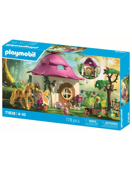 PM71838,Playmobil - Jucarie de rol Casuta zanelor cu unicorn auriu