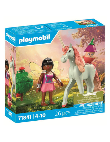 PM71841,Playmobil - Jucarie de rol Figurina de colectie unicornul Sky Rose si zana