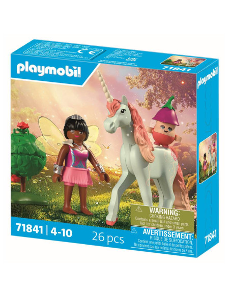 PM71841,Playmobil - Jucarie de rol Figurina de colectie unicornul Sky Rose si zana