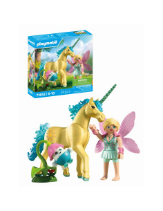 PM71842,Playmobil - Jucarie de rol Figurina de colectie unicornul Sunshine Blossom si zana