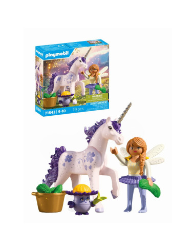 PM71843,Playmobil - Jucarie de rol Figurina de colectie unicornul Lucky Lavender si zana
