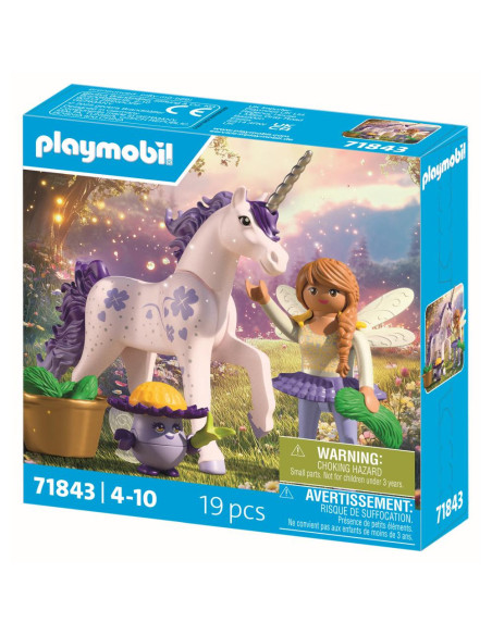PM71843,Playmobil - Jucarie de rol Figurina de colectie unicornul Lucky Lavender si zana