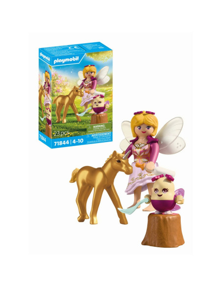 PM71844,Playmobil - Jucarie de rol Pui de unicorn auriu si zana