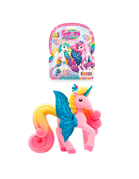 CRZ69578,Craze - Galupy figurina Unicorn curcubeu cu aripi sclipitoare si coroana decorata cu un cristal Swarovski