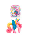 CRZ69578,Craze - Galupy figurina Unicorn curcubeu cu aripi sclipitoare si coroana decorata cu un cristal Swarovski