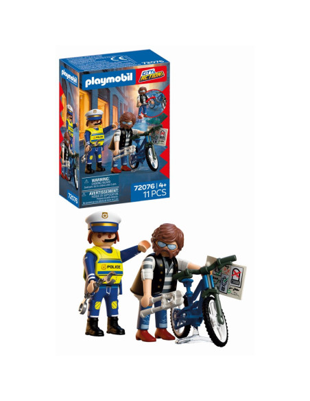 PM72076,Playmobil - Jucarie de rol Prinderea hotului de biciclete