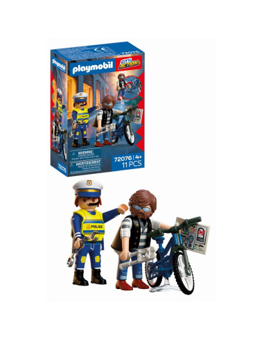 PM72076,Playmobil - Jucarie de rol Prinderea hotului de biciclete