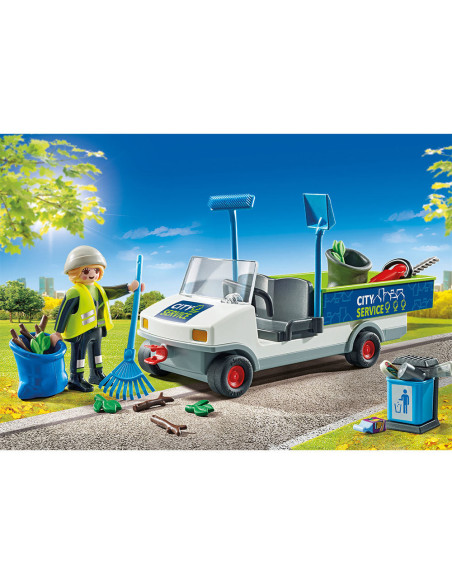 PM71433,Playmobil - Maturator De Strazi Cu Vehicul