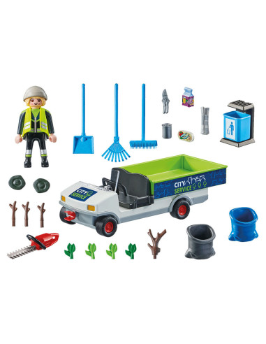 PM71433,Playmobil - Maturator De Strazi Cu Vehicul